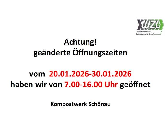 Sonderöffnungszeiten 2026